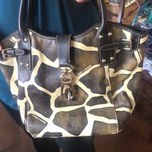 Giraffe Print Dooney and Bourke Purse Used